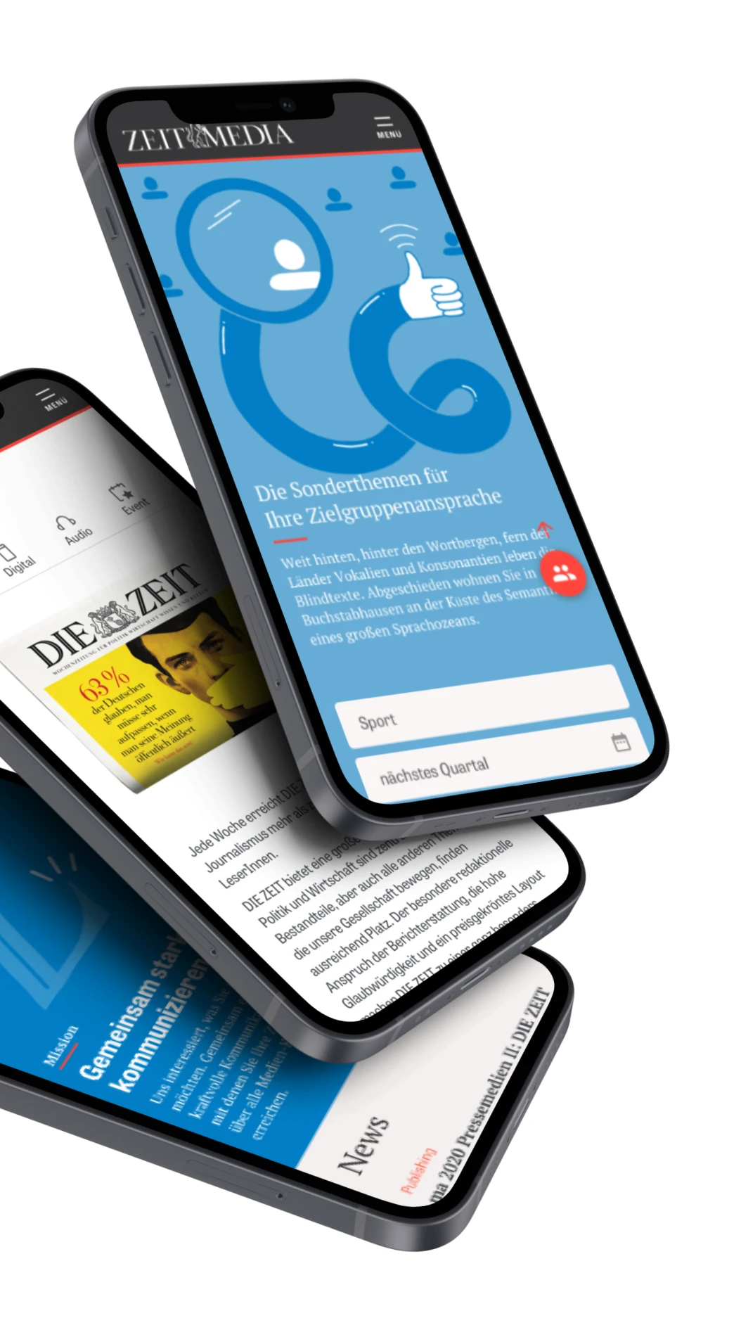 Zeit Media Webdesign Mockup