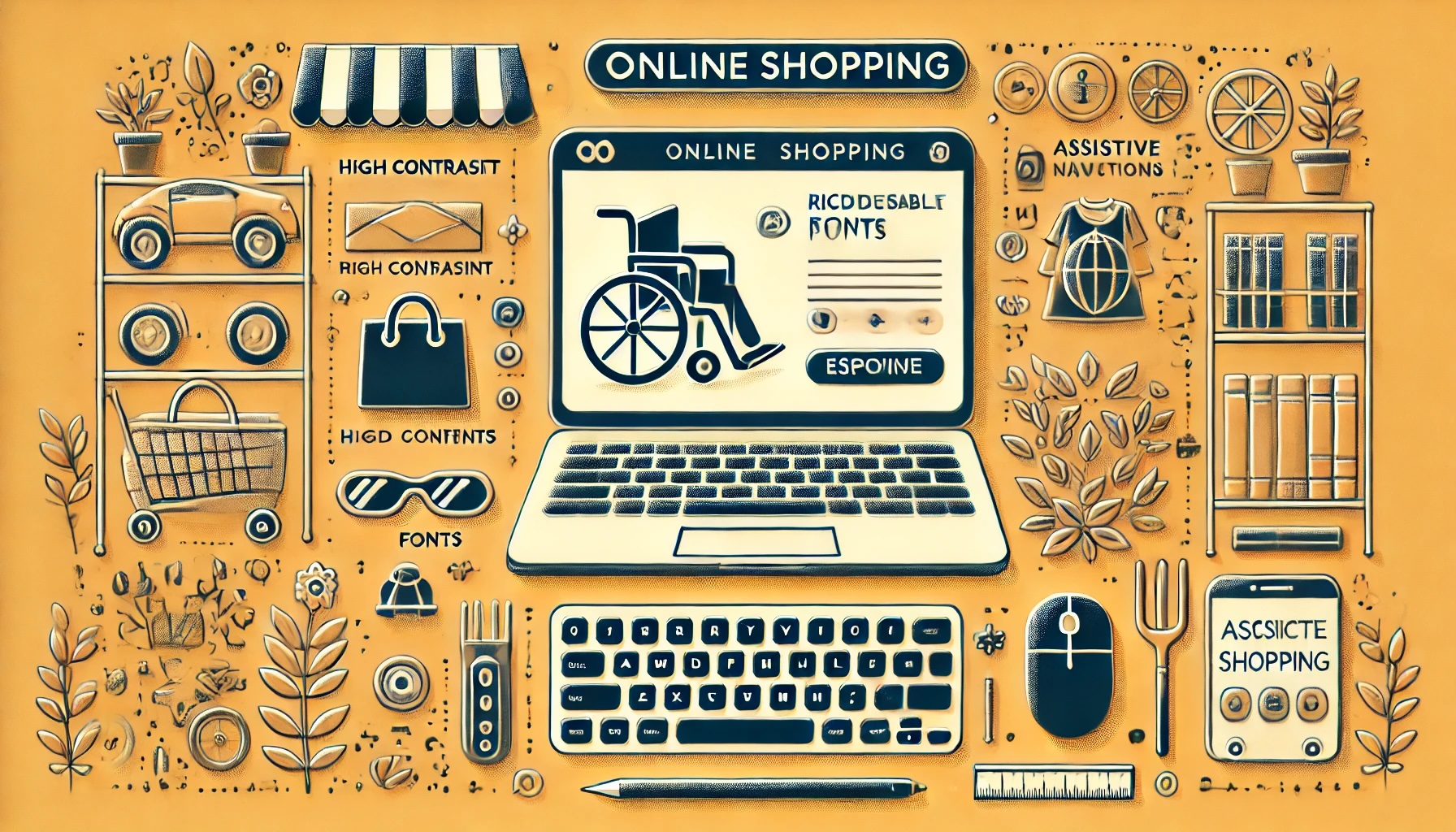 Ein Online-Shop mit optimierter UX für barrierefreie Bedienung.